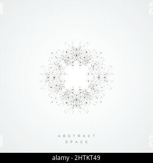 Modern verbundener Hintergrund mit Linien und Punkten Stock Vektor