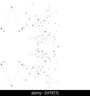 Modern verbundener Hintergrund mit Linien und Punkten Stock Vektor