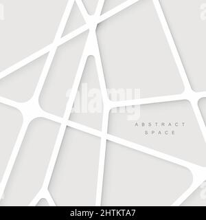 Abstrakte überlappende Formen und Linienhintergrund Stock Vektor