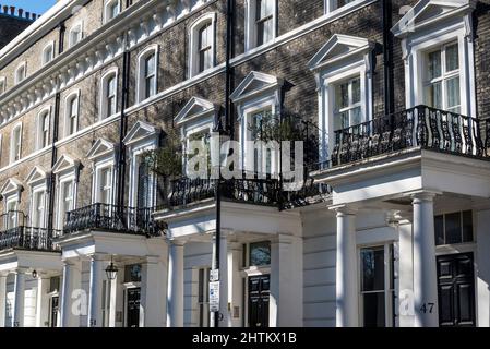 Luxusimmobilien in Onslow Square, South Kensington, London, England, Vereinigtes Königreich Stockfoto