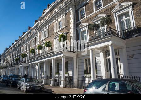 Luxusimmobilien in Onslow Square, South Kensington, London, England, Vereinigtes Königreich Stockfoto