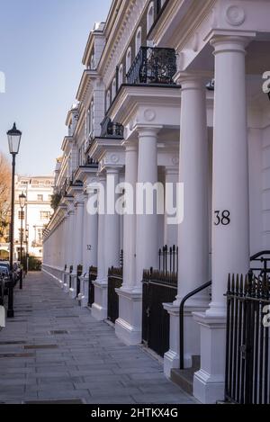 Luxusimmobilien in Onslow Square, South Kensington, London, England, Vereinigtes Königreich Stockfoto