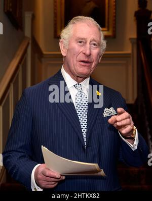 Der Prinz von Wales veranstaltet einen Empfang für Unterstützer der Powerlist im Clarence House in London. Bilddatum: Dienstag, 1. März 2022. Stockfoto