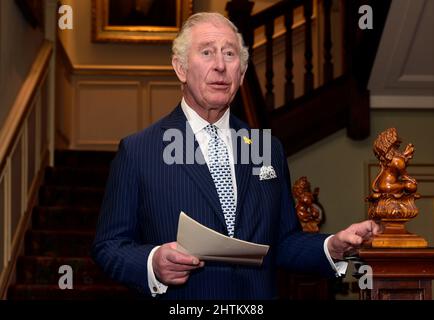 Der Prinz von Wales veranstaltet einen Empfang für Unterstützer der Powerlist im Clarence House in London. Bilddatum: Dienstag, 1. März 2022. Stockfoto