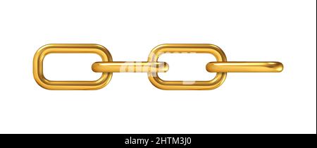 Vektorgrafik Goldkette auf weißem Hintergrund. Stock Vektor