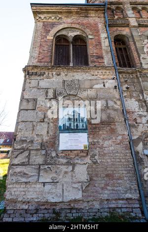 Das Gebäude der orthodoxen Synagoge aus dem Jahr 1891, heute ungenutzt, Papret, Sopron, Ungarn Stockfoto