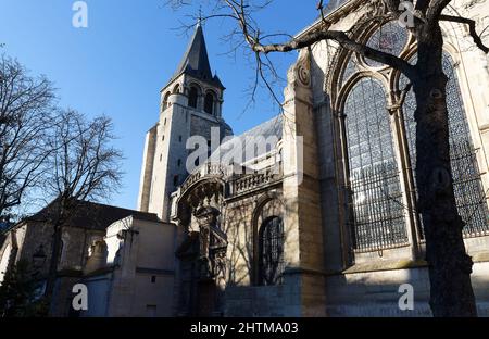Kirche der Abtei von Saint Germain-des-Pres, die älteste Kirche in Paris -10th-12th Jahrhunderte. frankreich. Stockfoto