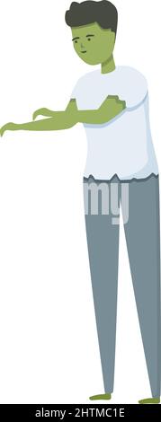 Zombie Kostüm Symbol Cartoon Vektor. Halloween-Charakter. Niedliches Kind Stock Vektor