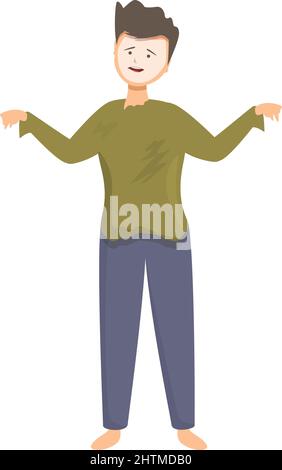 Kind Zombie-Symbol Cartoon-Vektor. Halloween Kostüm. Niedliche Kinder Stock Vektor