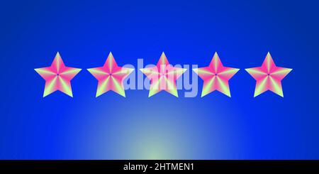 Five Star Banner, Testimonial Template, Header Banner - Editierbare Vektorgrafik Stock Vektor