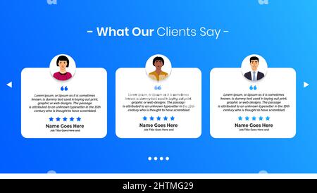 Creative Testimonial Banner, Zitat, Infografik, Banner Vorlage editierbare Vektor-Illustration Stock Vektor