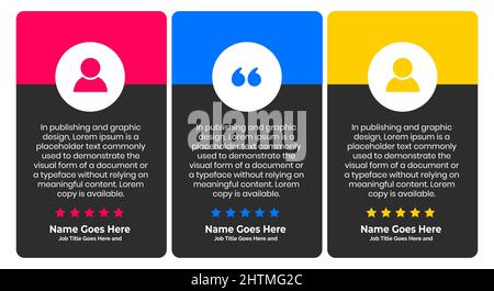 Creative Testimonial Banner, Zitat, Infografik, Banner Vorlage editierbare Vektor-Illustration Stock Vektor