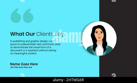 Creative Testimonial Banner, Zitat, Infografik, Banner Vorlage editierbare Vektor-Illustration Stock Vektor