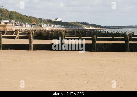 Frinton on Sea Beach, Essex Stockfoto