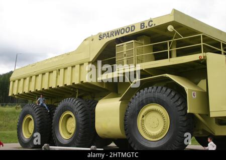 Sparwood BC, Big Truck, Kanada Stockfoto