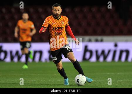 Benevento, Italien. 01. März 2022. Roberto Insigne Spieler von Benevento, während des Spiels der italienischen SerieB Meisterschaft zwischen Benevento gegen Cremonese, Endergebnis Benevento 1, Cremonese 1. Das Spiel wird im Ciro Vigorito Stadion gespielt. Benevento, Italien, 01. März 2022. (Foto von Vincenzo Izzo/Sipa USA) Quelle: SIPA USA/Alamy Live News Stockfoto