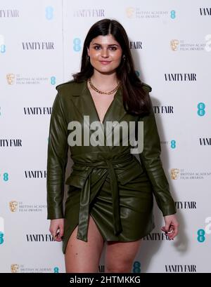 Elle Edwards kommt zur Vanity Fair EE Rising Star Party in 180 Strand in London an. Bilddatum: Dienstag, 1. März 2022. Stockfoto