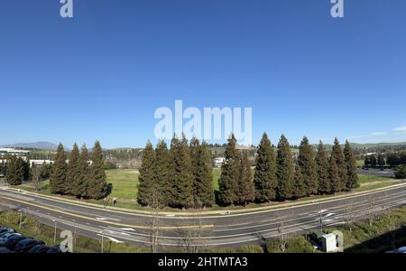 Luftpanorama von San Ramon, Kalifornien, 12. Februar 2022. Foto mit freundlicher Genehmigung von Sftm. Stockfoto