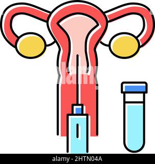 Embryo Transfer Farbe Symbol Vektor Illustration Stock Vektor