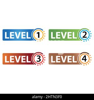 Ebene bunte Knopf-Set. vektor modernen Material Stil Tasten Stock Vektor