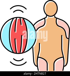 Polymyositis Muskel Problem Farbe Symbol Vektor Illustration Stock Vektor