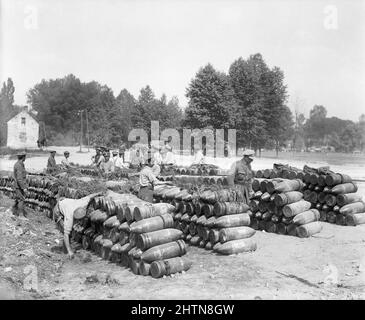 Tarnung einer Muschelkippe, 29. Juli 1916 während der Schlacht an der Somme Stockfoto