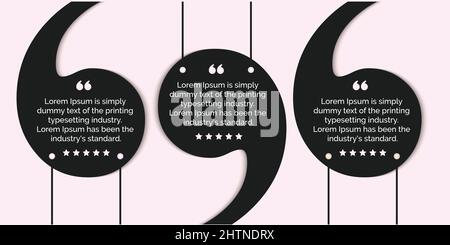 Creative Testimonial Banner, Zitat, Infografik, Banner Vorlage editierbare Vektor-Illustration Stock Vektor