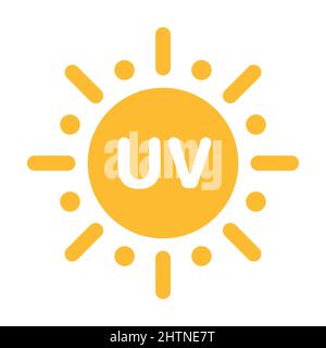 UV-Strahlung Symbol Vektor Solar-UV-Licht Symbol für Grafik-Design, Logo, Website, Social Media, mobile App, UI-Abbildung. Stock Vektor