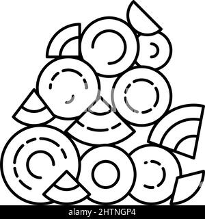 Abbildung des Symbols für die Brennholzlinie Stock Vektor