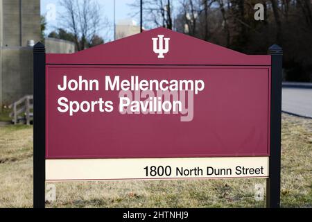 Der John Mellencamp Pavilion auf dem Campus der Indiana University, Montag, den 1. März 2022, in Bloomington, Ind. Das Gebäude ist die Indoor-Trainingsanlage Stockfoto