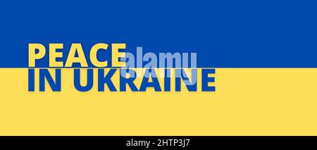 Illustration des russisch-ukrainischen Konflikts. Frieden in der Ukraine. Stockfoto