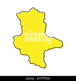 Einfache Übersichtskarte von Sachsen-Anhalt ist ein Land von Deutschland. Stilisiertes, minimalistisches Liniendesign Stock Vektor