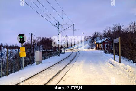 Abisko Turiststation Station in Schweden Stockfoto