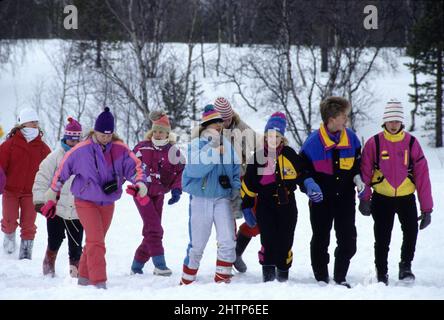 Lappland Norvege kautokeine Lapons Studenten Mädchen Stockfoto