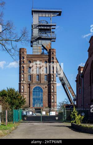 Malakoff Turm über Schacht 2 der Prosper Haniel-Kolonie in Bottrop Stockfoto