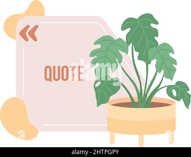 Dänisches Lifestyle-Zitat-Textfeld mit flachem Artikel Stock Vektor