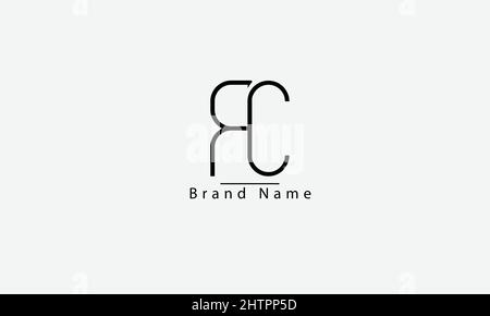 RC CR R C – Vorlage für abstraktes Vektorlogo-Monogramm Stock Vektor