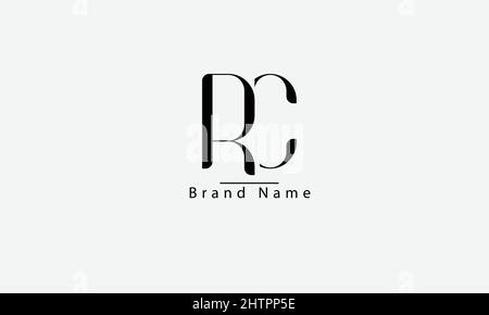 RC CR R C – Vorlage für abstraktes Vektorlogo-Monogramm Stock Vektor