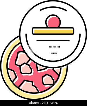 Abbildung des Symbols für die Farbe des Salzbehälters im Bad Stock Vektor