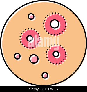 Akne Haut Krankheit Farbe Symbol Vektor Illustration Stock Vektor