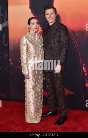 New York, NY, USA. 01. März 2022. Zoe Kazan und Paul Dano bei der Batman-Weltpremiere am 01. März 2022 in New York City. Quelle: John Palmer/Media Punch/Alamy Live News Stockfoto