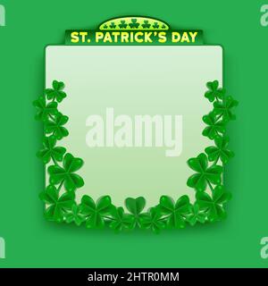 Saint Patrick Day Hausflagge 71x102 Cm - Doppelseitig, Wetterfest, Mit Kleeblatt-Motiv