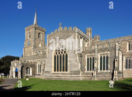 Pfarrkirche St. Mary the Virgin, Ware, Hertfordshire, England, Großbritannien Stockfoto