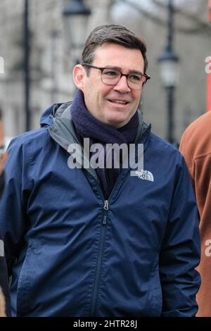 Westminster, London, Großbritannien. 02. März 2022. Andy Burnham, Abgeordneter, Bürgermeister von Manchester. Kredit: Imageplotter/Alamy Live Nachrichten Stockfoto