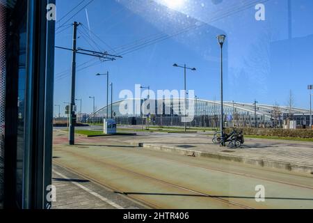 Sitz des NATO-Hauptquartiers in Brüssel. Politisches und administratives Zentrum der Organisation | Siege de l'OTAN a Evere Centre politique et Stockfoto