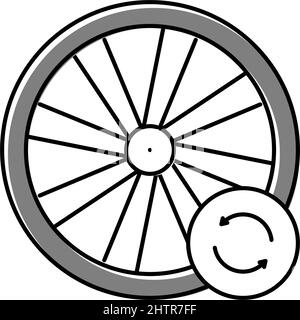 Fahrrad Radausrichtung Farbe Symbol Vektor Illustration Stock Vektor