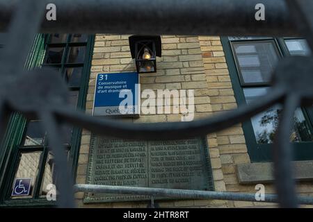 Das Conservatoire de Musique de Quebec ist am Donnerstag, den 15. Juli 2021 in Quebec City abgebildet. Stockfoto