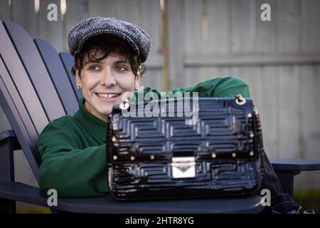 Der Quebecer Künstler / Sänger Hubert Lenoir posiert für ein Porträt Dienstag, 7. September 2021. Stockfoto