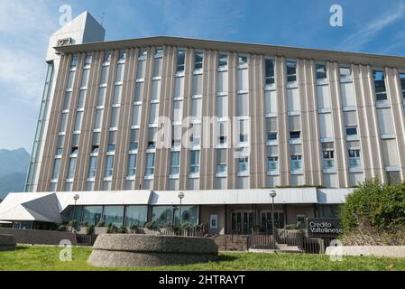 Credito Valtellinese oder Creval, Lecco Büro. Wichtige italienische Bank Stockfoto