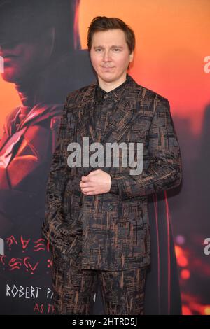Paul Dano nimmt am 01. März 2022 an der Weltpremiere von „The Batman“ in New York Teil. Stockfoto